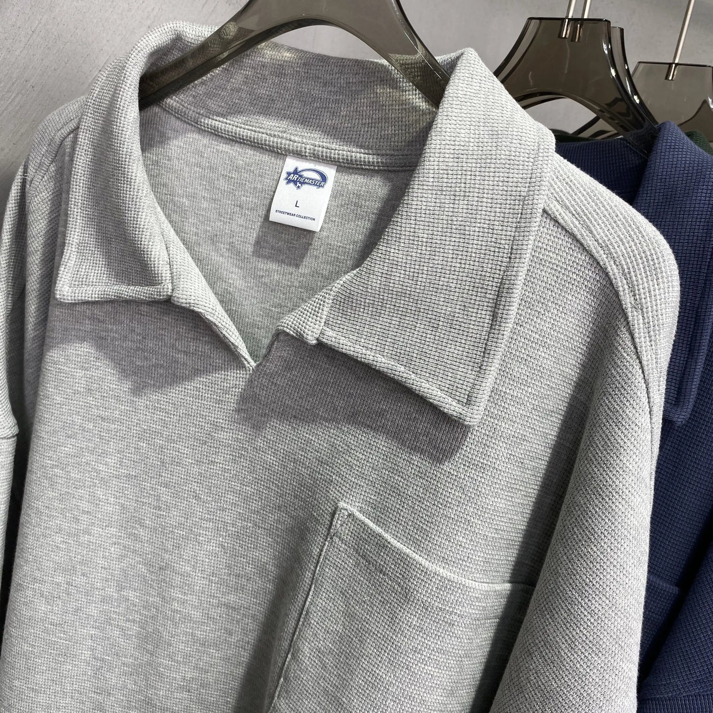 Waffle Collar Breathable T-Shirt