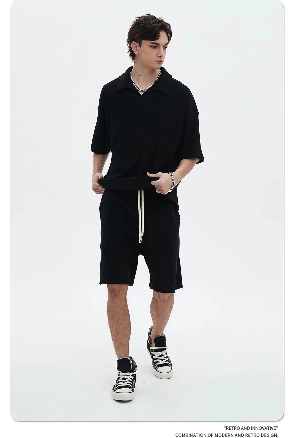 Waffle Collar Breathable T-Shirt