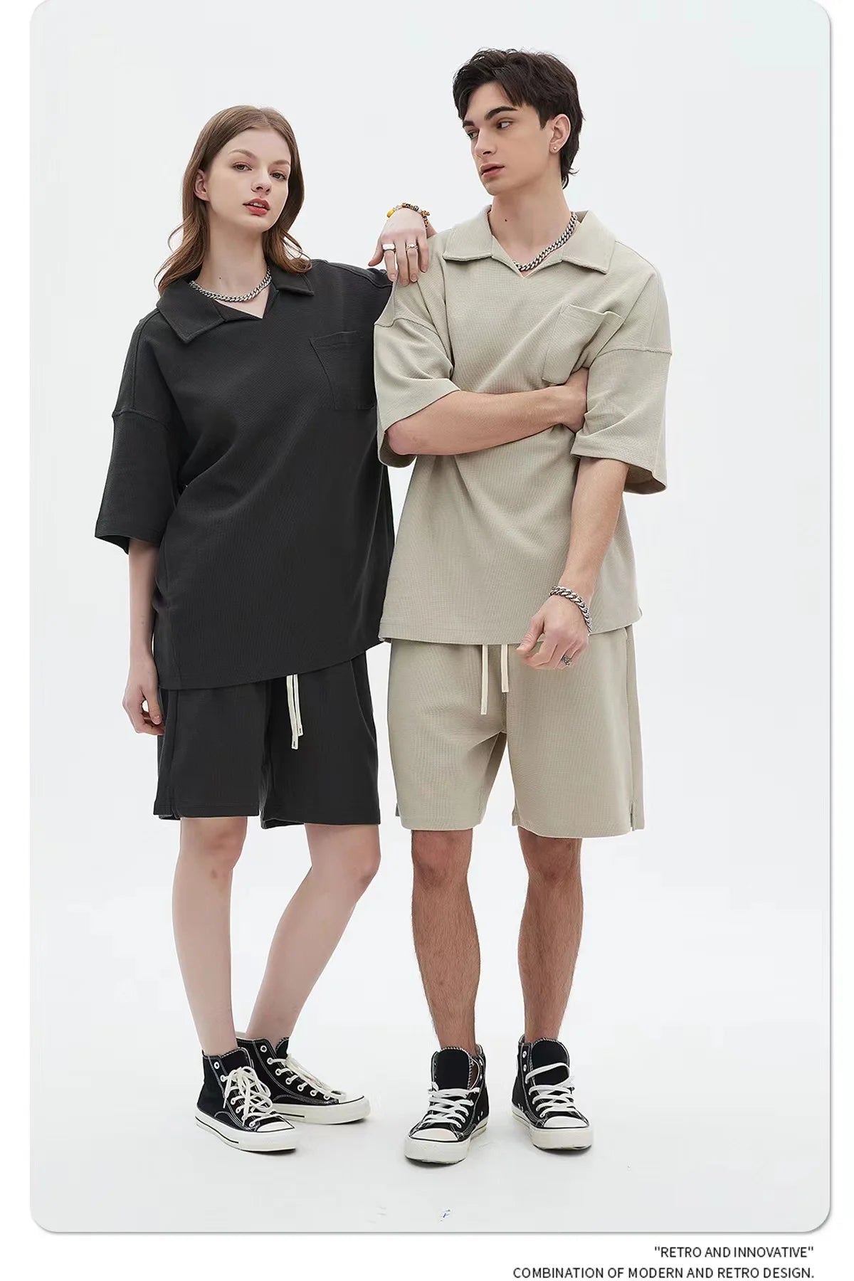 Waffle Collar Breathable T-Shirt