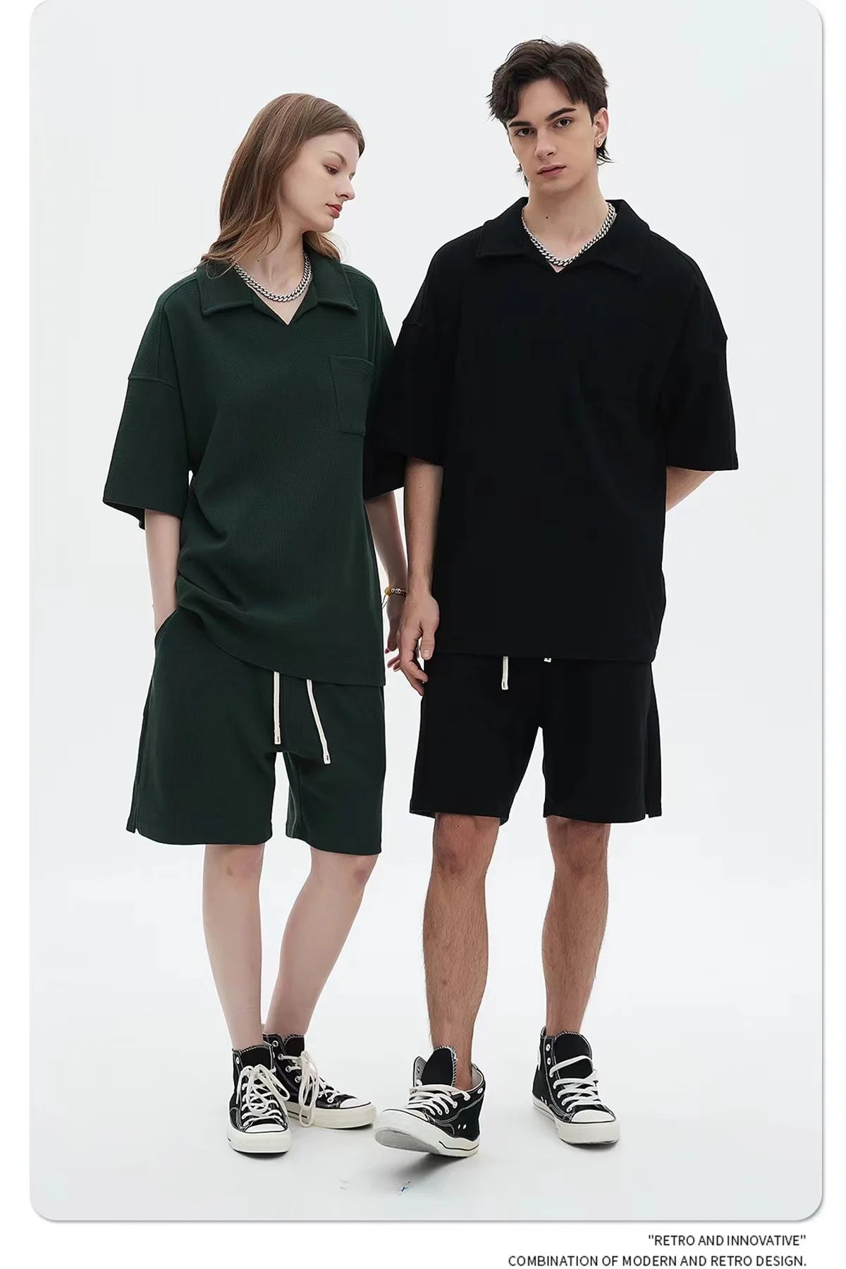 Waffle Collar Breathable T-Shirt