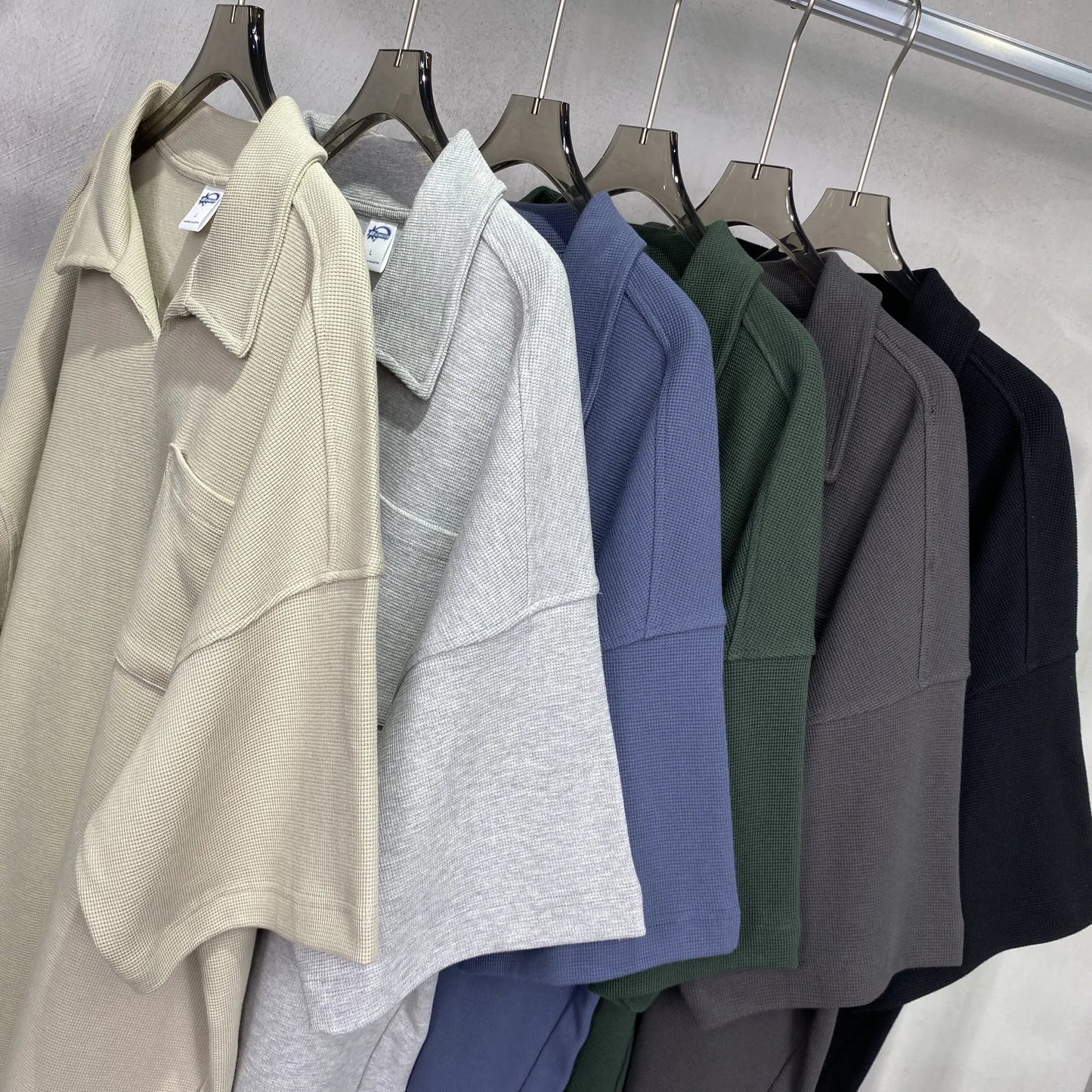 Waffle Collar Breathable T-Shirt