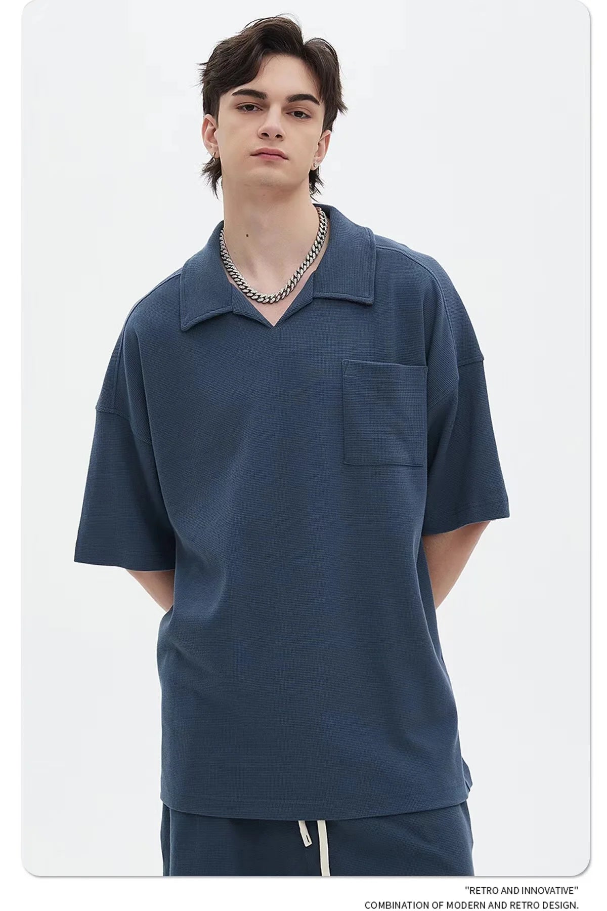 Waffle Collar Breathable T-Shirt
