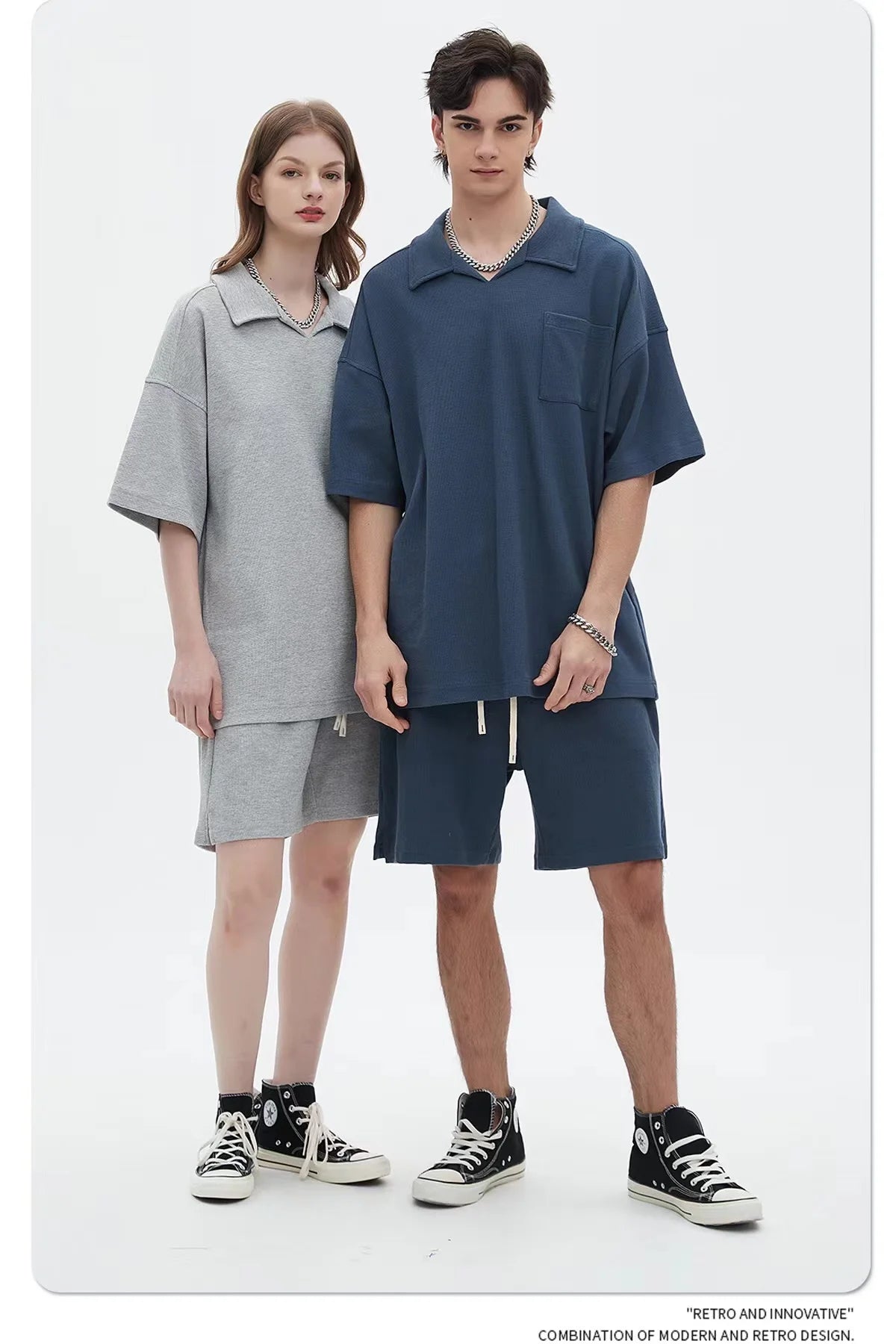 Waffle Collar Breathable T-Shirt