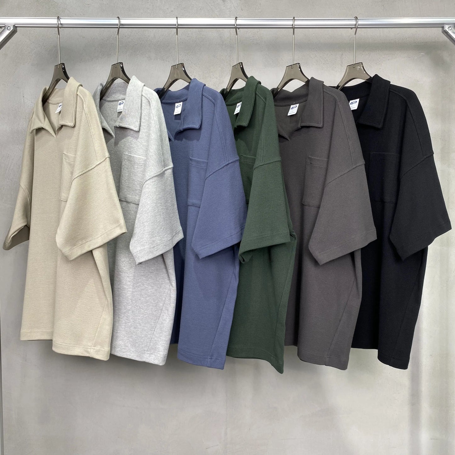 Waffle Collar Breathable T-Shirt