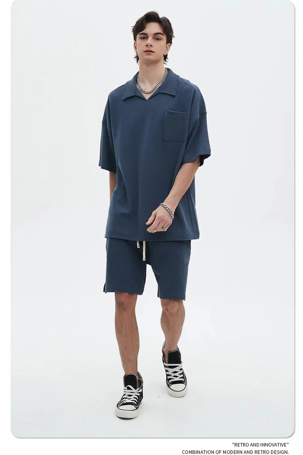 Waffle Collar Breathable T-Shirt