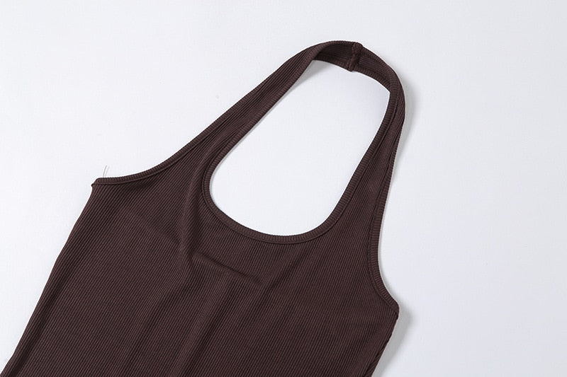 Ribbed Halter Jumpsuit