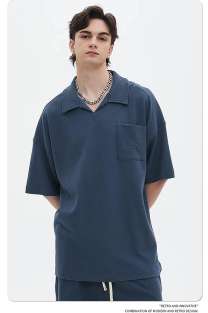 Waffle Collar Breathable T-Shirt