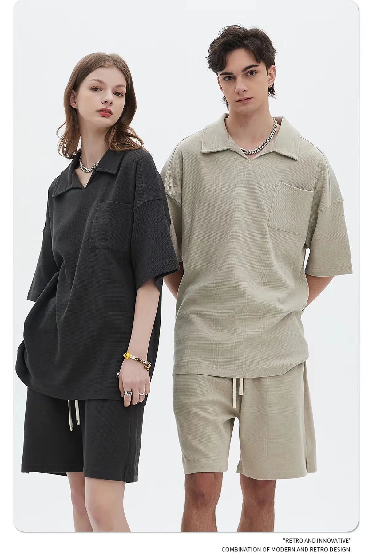 Waffle Collar Breathable T-Shirt