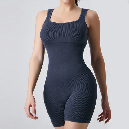 Ribbed Pilates Romper