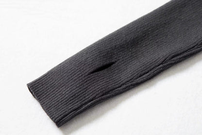Ribbed High Neck Zipper Cropped Sweater