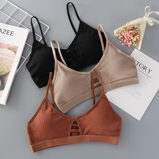 Seamless Bralette With Hollow Front