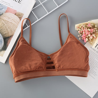 Seamless Bralette With Hollow Front